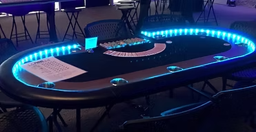 Lighted Texas Hold'em Poker Table